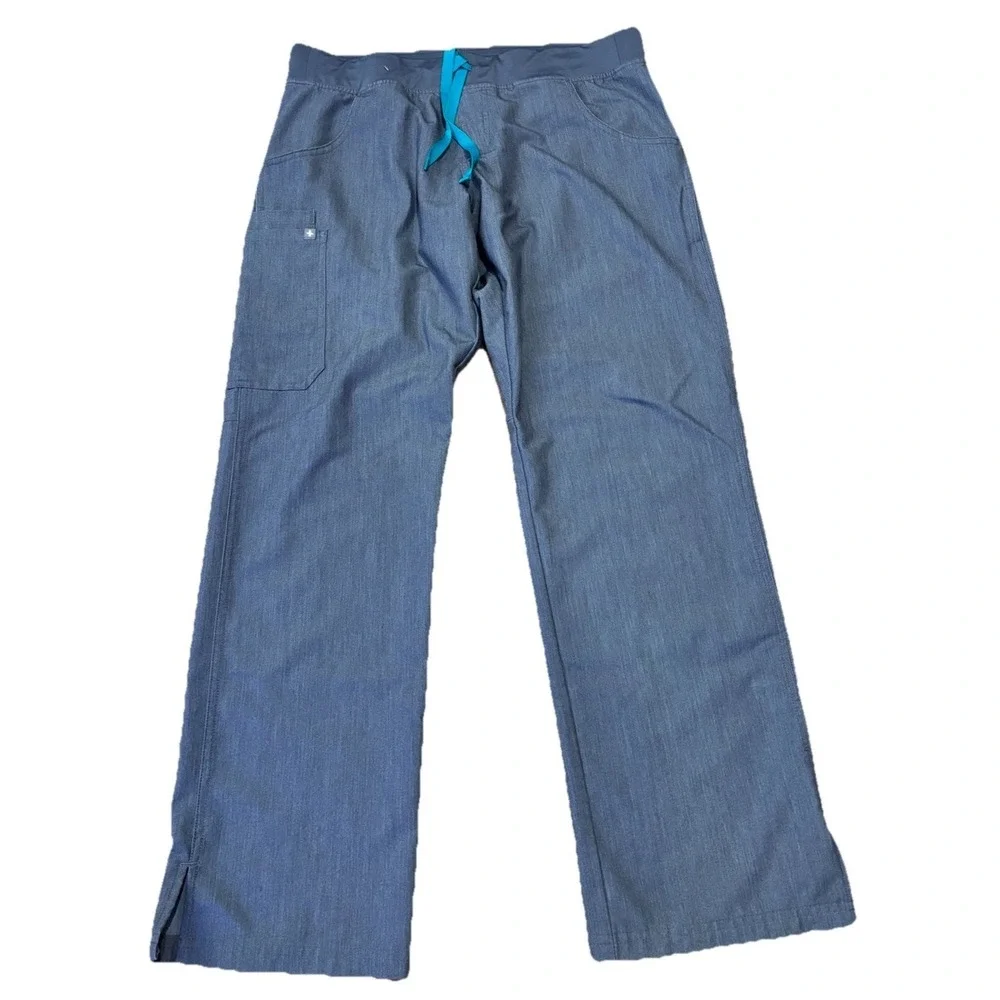 Figs‎ Womens L Kade Cargo Scrub Pants Gray Stretch Technical Collection Medical